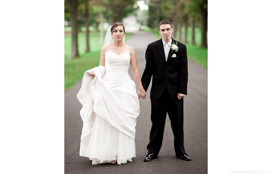 Northhampton Valley Country Club bride and groom portrait