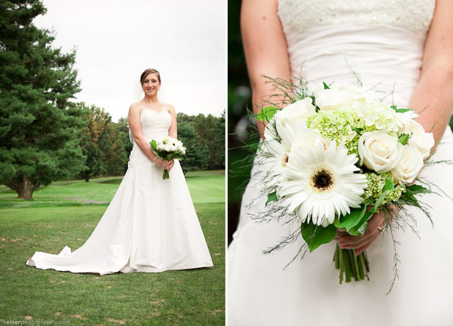 Northhampton Valley Country Club bride and flowers