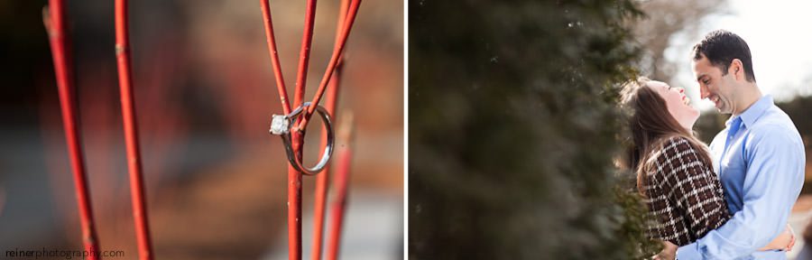 longwood gardens engagement picture and an engagement ring