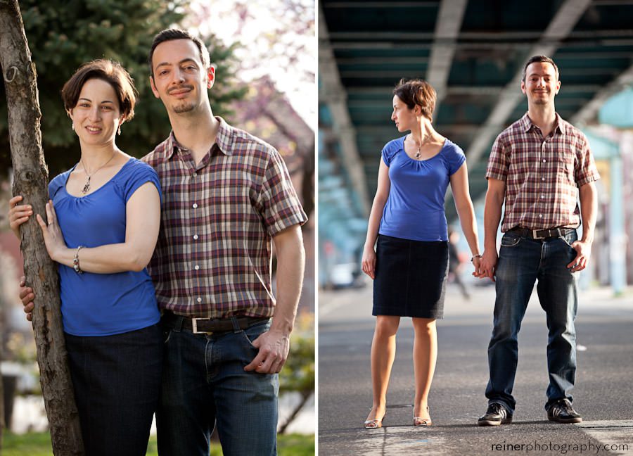 Engagement Photography in Fishtown Philadelphia new the El train