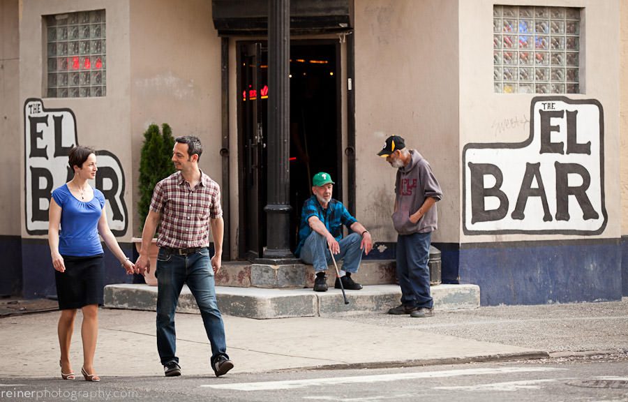 Engagement Photography near the El in Fishtown Philadelphia