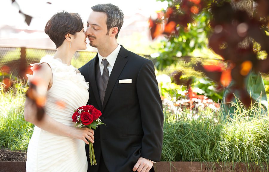 wedding couple at race street pier philadelphia