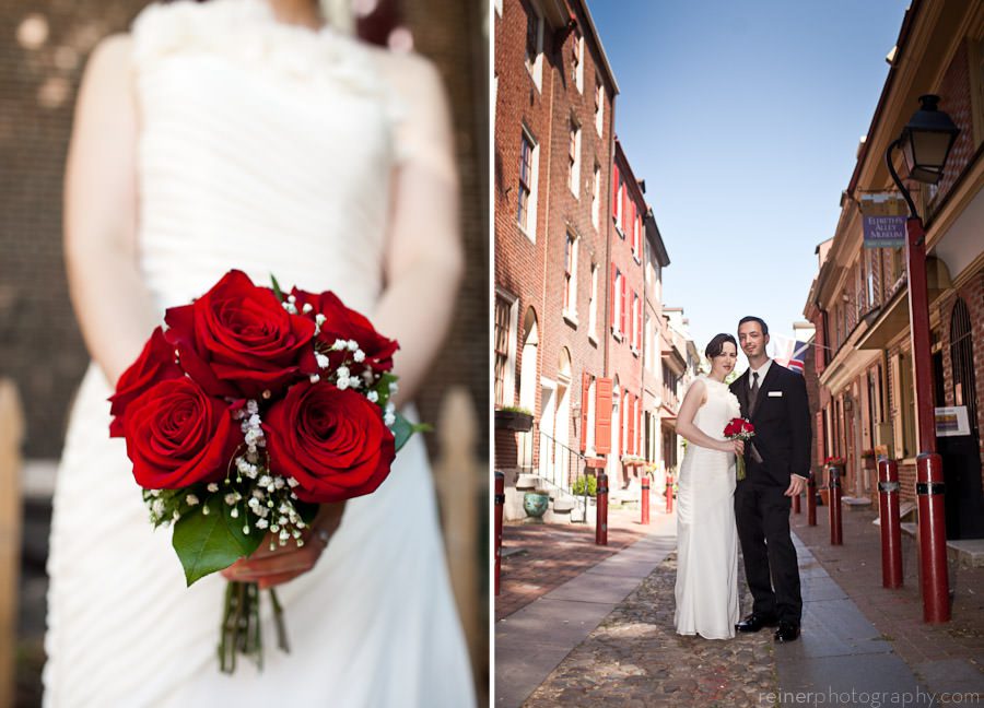 wedding couple at race street pier philadelphia