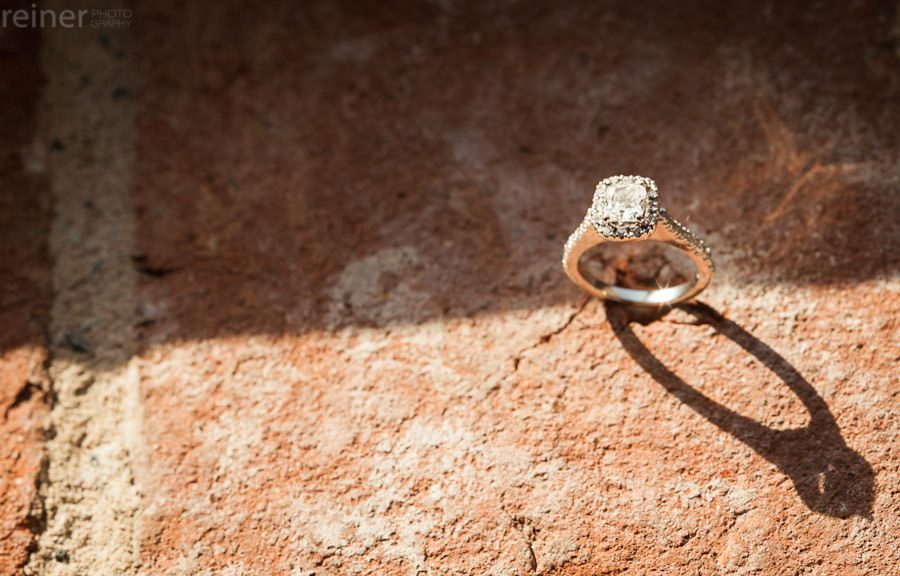 bride's wedding ring at the cork factory hotel in Lancaster Pa wedding ring