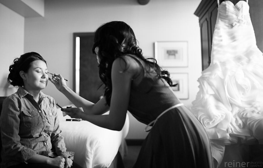 11 Cork Factory Hotel Lancaster Wedding Photography Photographer Wil Reiner bride getting ready for her wedding at the Cork Factory Hotel in Lancaster PA