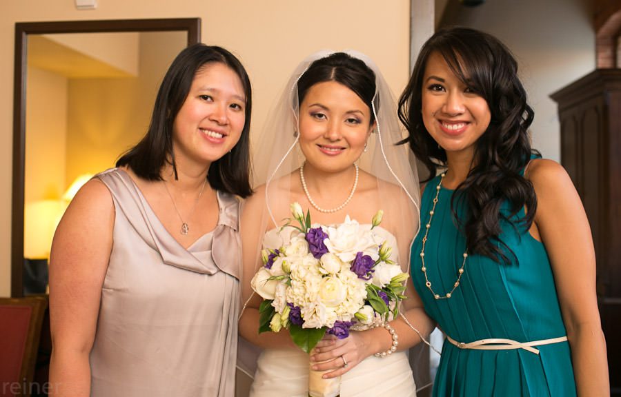 bride and bridesmaids at Cork Factory hotel wedding wedding photos at the Cork Factory Hotel in Lancaster Pa