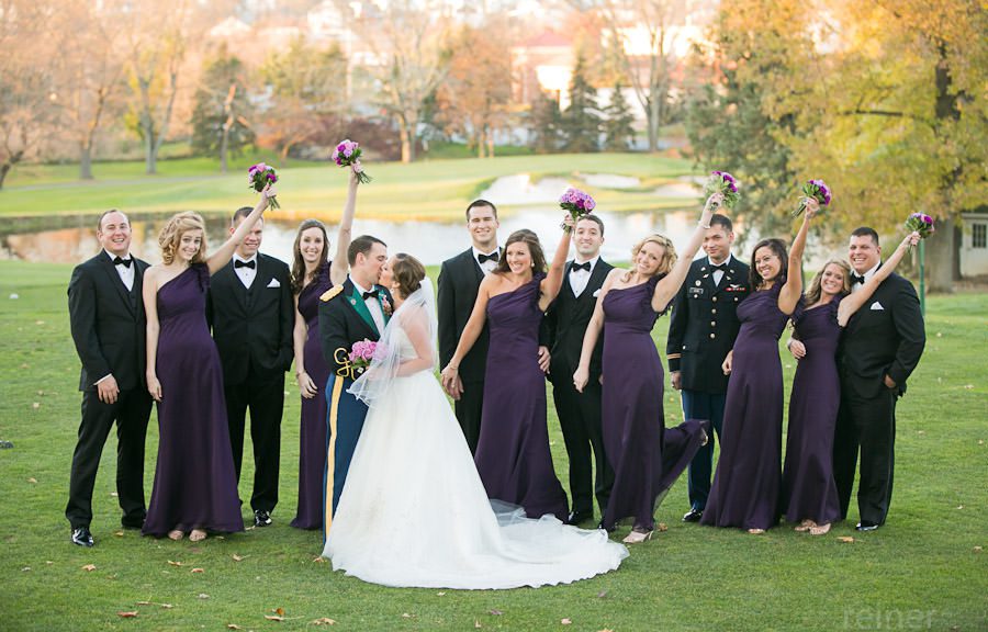 wedding party at Downingtown Country Club