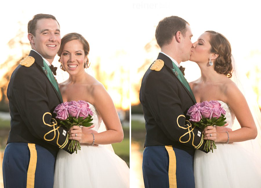 bride and groom pose for photography at Downingtown Country Club wedding reception