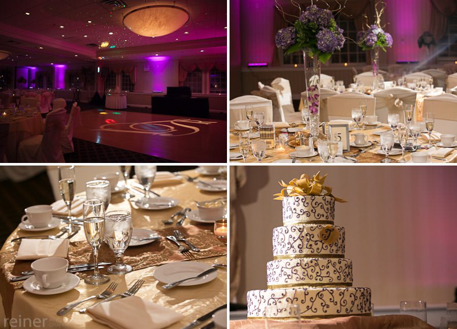 wedding details at Downingtown Country Club wedding reception