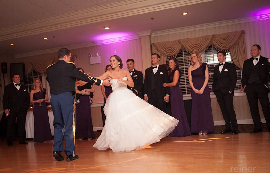 wedding first dance as married couple at Downingtown Country Club wedding reception