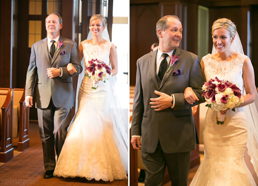 bride walking down isle