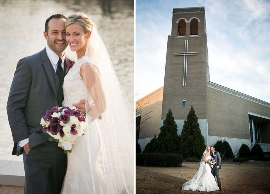wedding photos outside of church