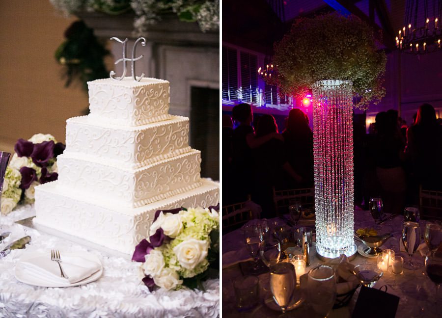 wedding cake and party decorations 