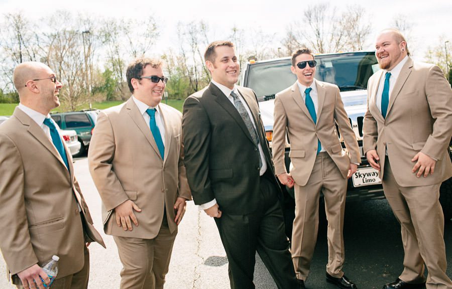 groomsmen before wedding at Columbia Station