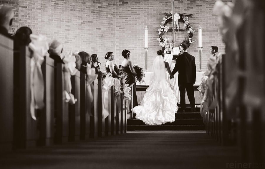 bride and groom at the alter - Allentown PA wedding photos by Reiner Photography