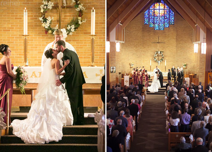 bride and groom at the alter - Allentown PA wedding photos by Reiner Photography