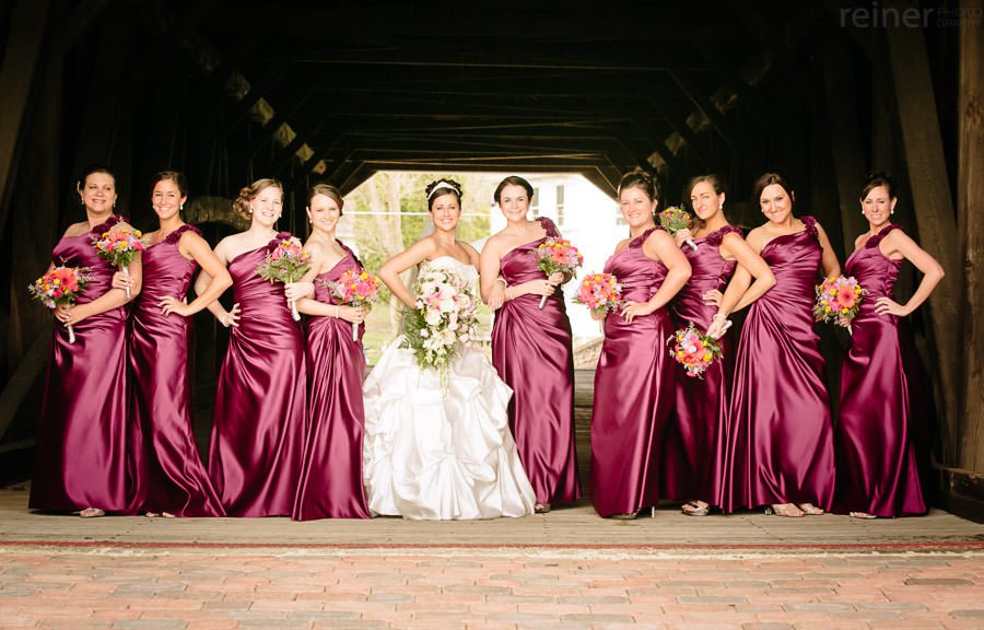 bride and her wedding party bridesmaids - Allentown PA wedding photos by Reiner Photography