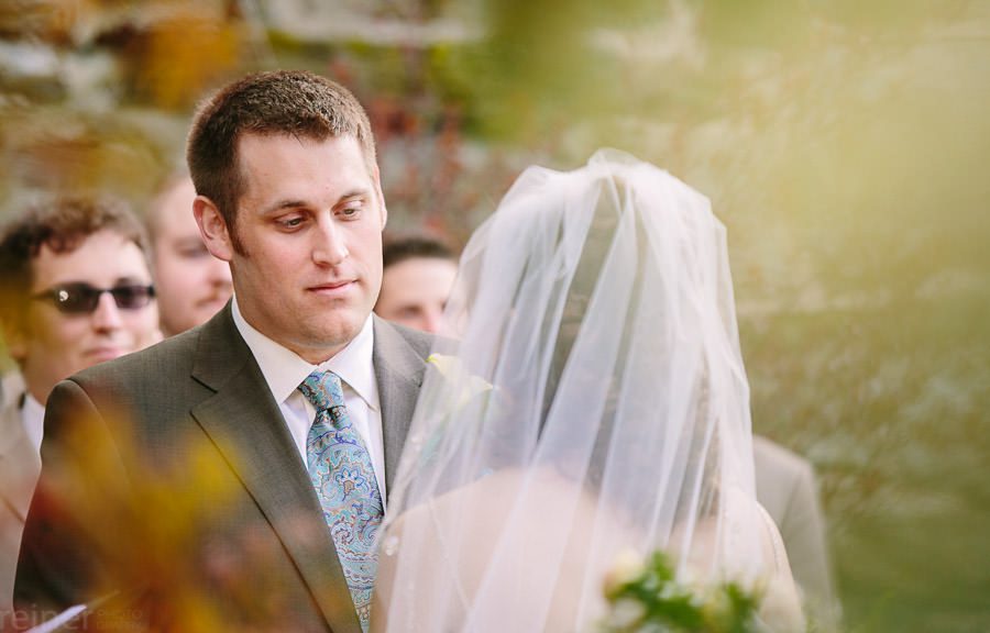 Columbia Station wedding photos - bride and groom at their ceremony by Reiner Photography