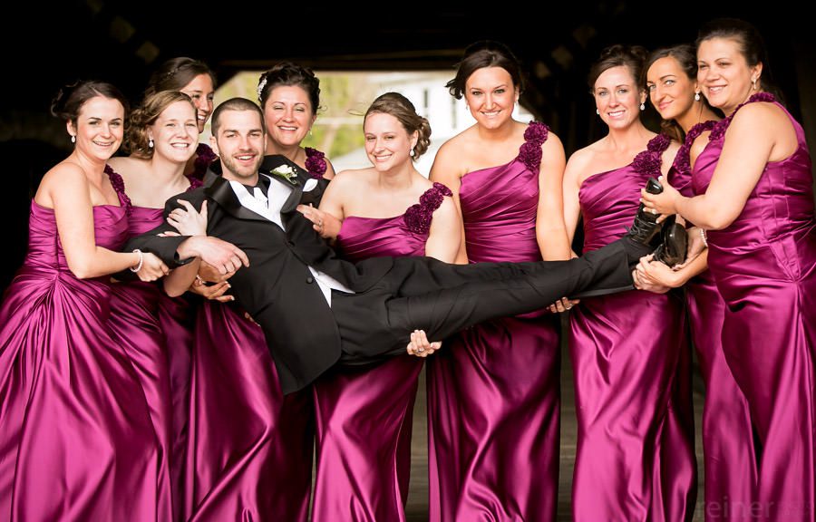 bride and her wedding party bridesmaids - Allentown PA wedding photos by Reiner Photography
