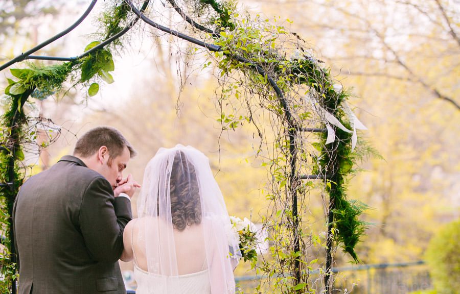 Columbia Station wedding photos - bride and groom at their ceremony by Reiner Photography