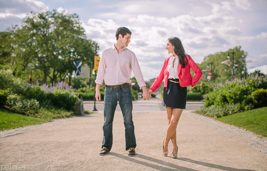 Engagement session in Philadelphia at Logan Square