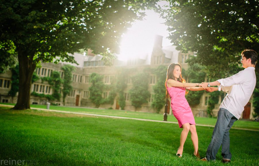 engagement session in Princeton New Jersey by Philadelphia wedding photographers Reiner Photography
