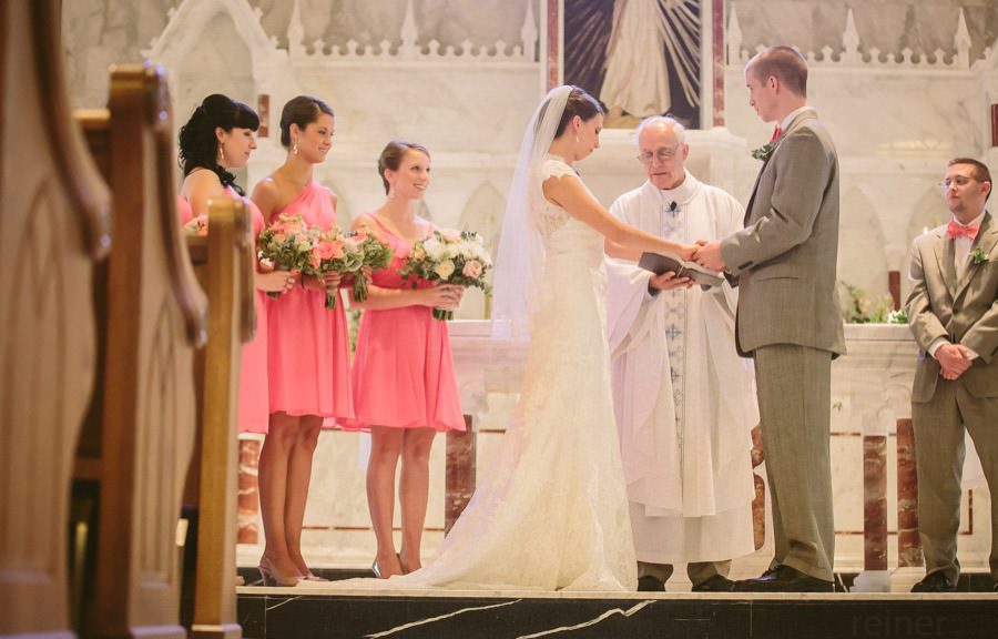 bride and groom at their wedding at St Patrick's Church in Malvern Pa by Philadelphia wedding Photographers Reiner Photography