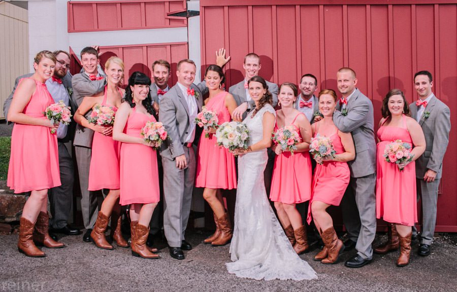 Jen and Mike's wedding reception at Barn on Bridge, by Philadelphia wedding Photographers Reiner Photography