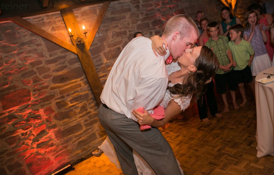 Jen and Mike's wedding reception at Barn on Bridge, by Philadelphia wedding Photographers Reiner Photography