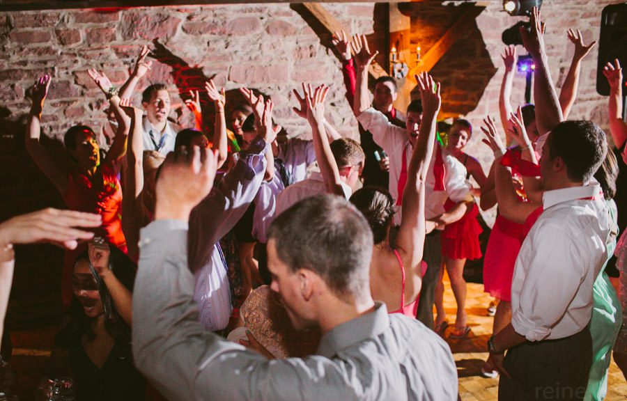Jen and Mike's wedding reception at Barn on Bridge, by Philadelphia wedding Photographers Reiner Photography