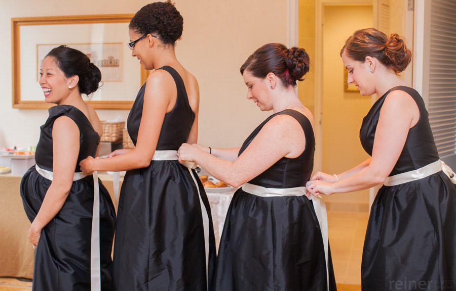 bridesmaids are getting ready for a Philadelphia Wedding at Ritz Carlton Hotel