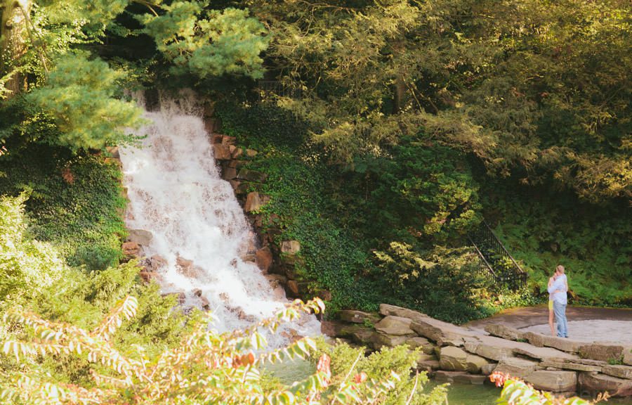 Michael proposing to Naomi - Longwood Gardens Live Engagement Session - Reiner Photography