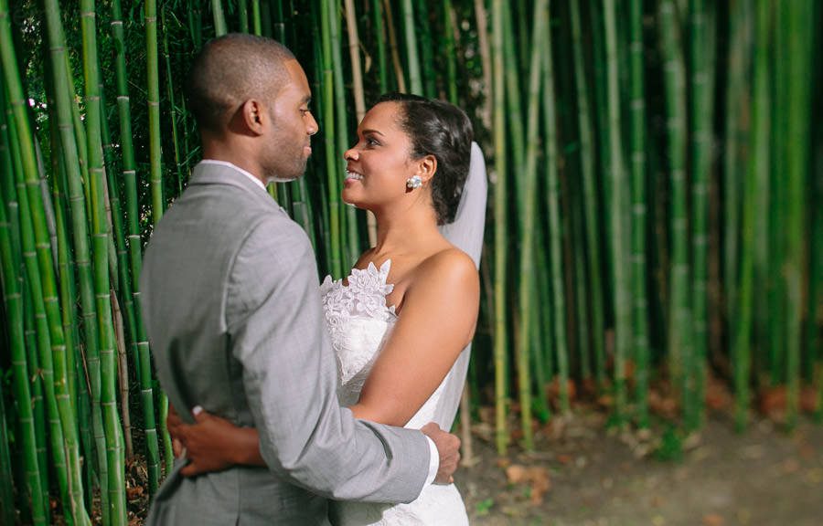 Bride and groom bamboo at Old Mill Wedding in Rose Valley Pennsylvania by Reiner Photography