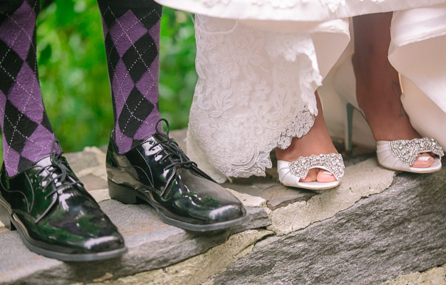 purple argyle socks shoe shot old mill wedding in rose valley PA