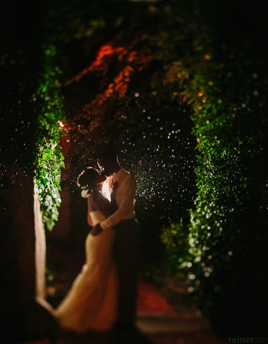 Old Mill Wedding in Rose Valley Night Rain Ivy Shot