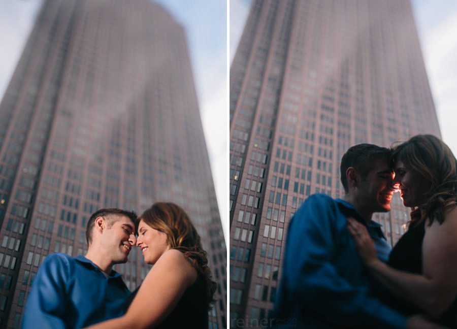 Top of the tower philadelphia Engagement photography session