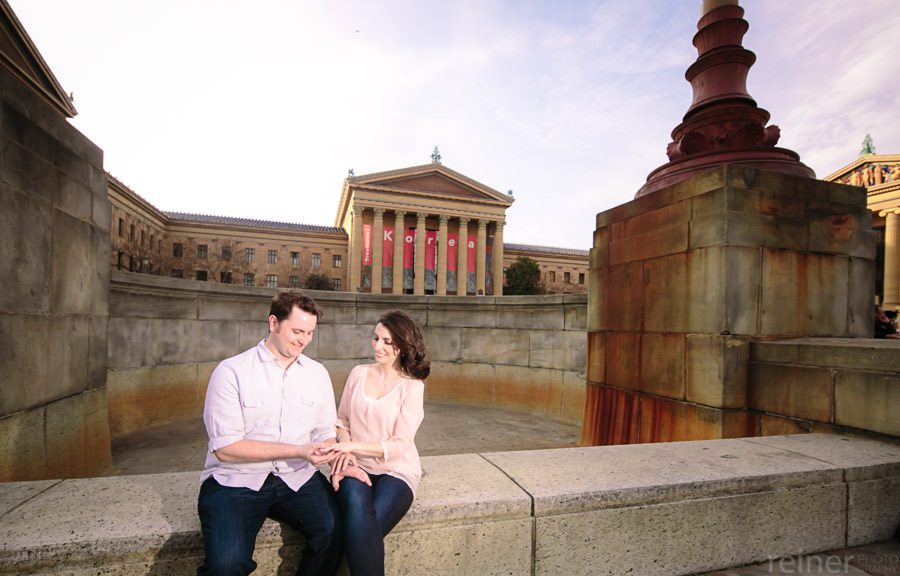 Art Museum Philadelphia Engagement Photos