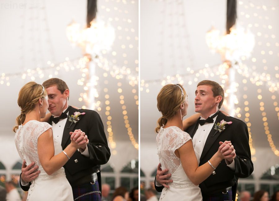 bride and grooms first dance