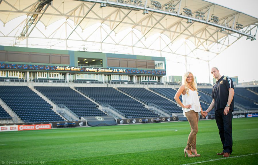 01 Philadelphia Engagement Session at Philadelphia Union PPL Park - Christine & Greg