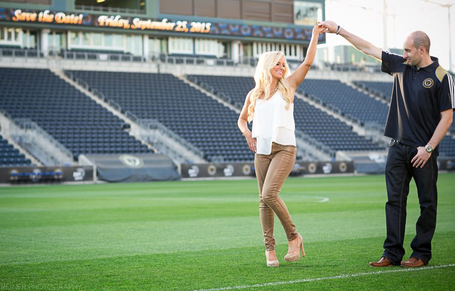 02 Philadelphia Engagement Session at Philadelphia Union PPL Park - Christine & Greg