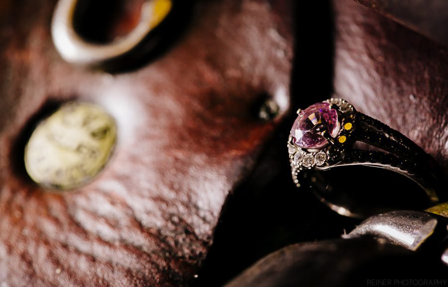 Ring shot engagement photo