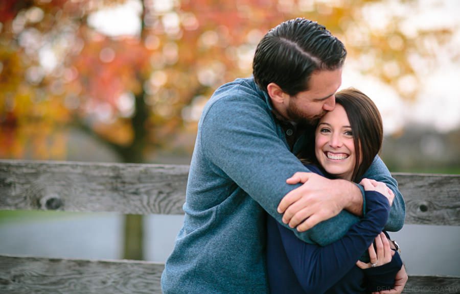 autumn engagement session at a farm 