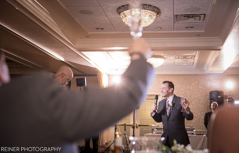 toasts at Springfield Country Club wedding