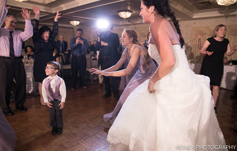 bride dancing at her wedding at Springfield Country Club