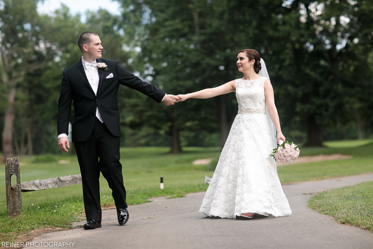 bride and groom photos at Downingtown Country Club 