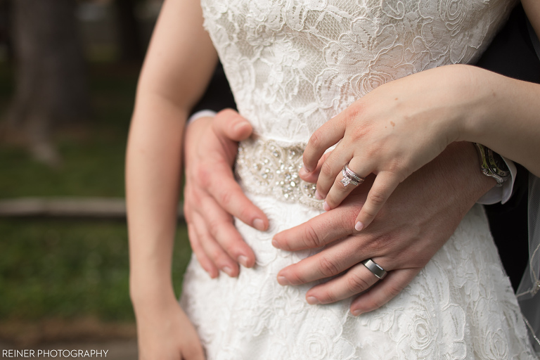 bride's hands and rings
