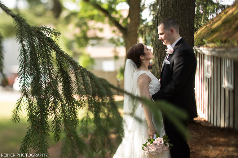 bride and groom portraits at Downingtown Country Club Wedding